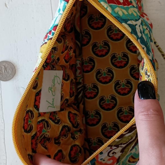 Vera Bradley Yellow and Turquoise Shoulder Bag - Picture 4 of 5